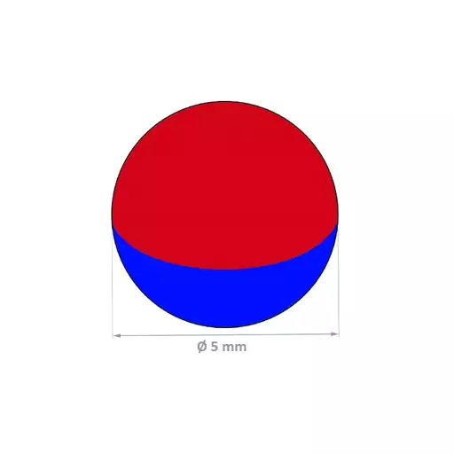 آهن ربا مدل نئودیمیوم کروی 5mm بسته 10 عددی