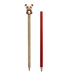 سر مداد مدل پاندا به همراه یک مداد مشکی و قرمز