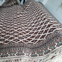 فرش دستباف 12 متری تضمینی چله پشم ریزبافت اعلا ترکمن با ارسال رایگان 