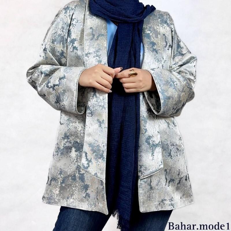  کت مجلسی زنانه بهارمد ژاکارد درجه یک فری سایز تا46