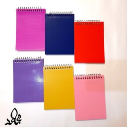 دفترچه یادداشت سیمی 1.16 جلد طلقی 80 برگ کوچک  در رنگبندی متنوع