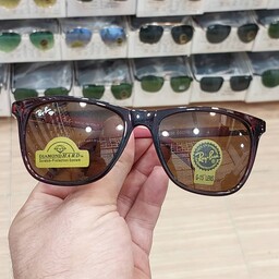 عینک آفتابی مردانه ریبن شیشه سنگ یووی 400 رنگ فریم قهوه ای ارسال رایگان 