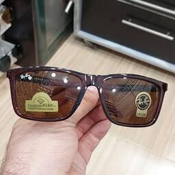 عینک آفتابی مردانه ریبن شیشه سنگ یووی 400 فریم قهوه ای براق ارسال رایگان 