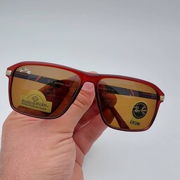 عینک آفتابی مردانه ریبن طرح جدید شیشه سنگ فریم قهوه ای براق ارسال رایگان
