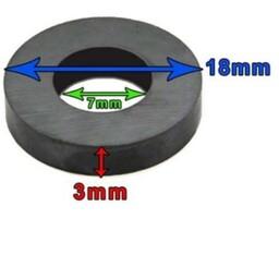آهن ربا فریت مدل رینگی ابعاد 3 در 7 در 18 میلی متر 