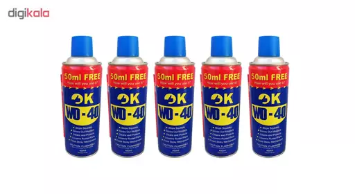 اسپری روان کننده اوکی مدل WD-40 حجم 450 میلی لیتر بسته 5 عددی