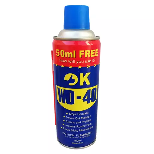 اسپری روان کننده اوکی مدل WD-40 حجم 450 میلی لیتر 