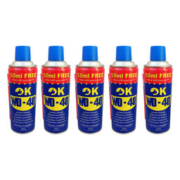 اسپری روان کننده اوکی مدل WD-40 حجم 450 میلی لیتر بسته 5 عددی