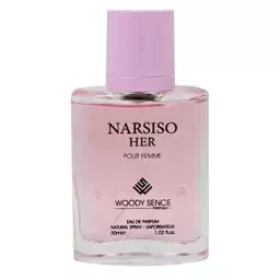 عطر جیبی زنانه وودی سنس مدل NARSISO HER حجم 30 میلی لیتر