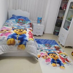 فرش کودک چاپی  طرح سگ نگهبان فرش اتاق نوجوان  و فرش عروسکی جدید فرش  1.5 متری