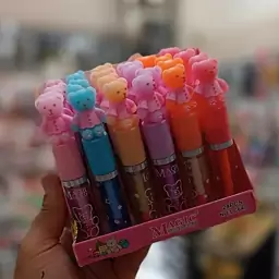 برق لب عروسکی Magic lip gloss لیپ گلاس رژلب مایع حرارتی تینت لب رژ لب بچه گانه برقلب رنگی روژ مایع مکه ای روژلب عروسکی