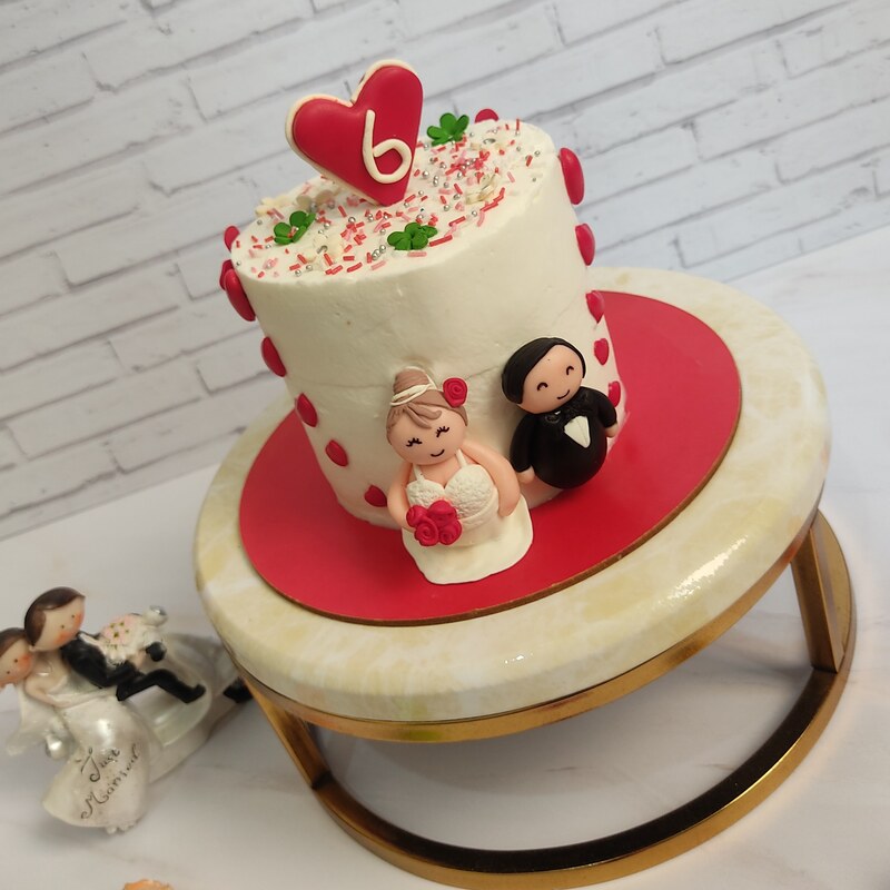 کیکِ سالگرد ازدواج   کیک عاشقانه   کیک ولنتاین( ارسال به صورت پس کرایه با اسنپ)
