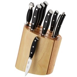 سرویس چاقو آشپزخانه 9 پارچه پایه چوبی جی فی نی GIFFINI مدل 2221