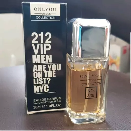 عطر ادکلن 30 میل 212 وی ای پی Carolina Herrrea 212 VIP Men جیبی مینیاتوری Onlyou ارسال رایگان