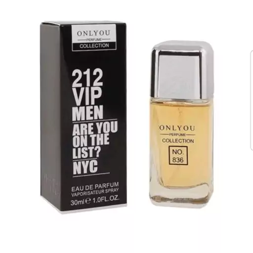 عطر ادکلن 30 میل 212 وی ای پی Carolina Herrrea 212 VIP Men جیبی مینیاتوری Onlyou ارسال رایگان