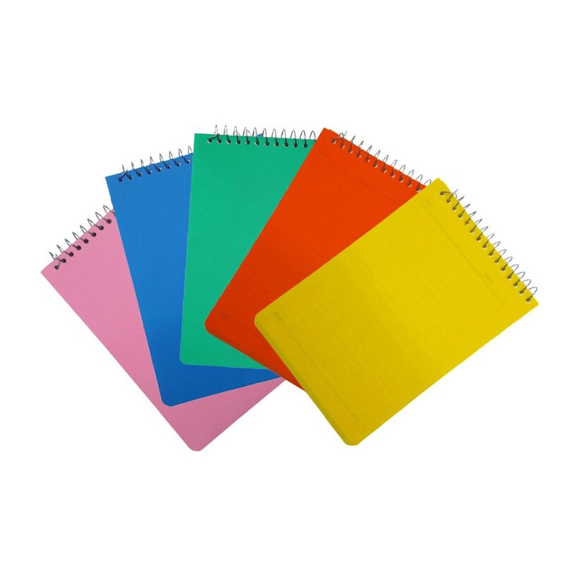 دفترچه یادداشت سیمی طلقی  50  برگ در رنگ های متنوع