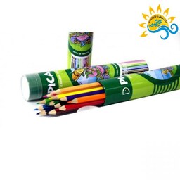 مداد رنگی 12 رنگ پیکاسو- مداد رنگی لوله ای -مدادرنگی12رنگ پیکاسو جامدادی لوله ای