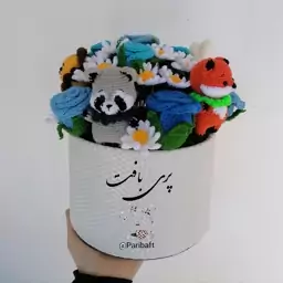 باکس دسته گل عروسکی بافتنی پری بافت 