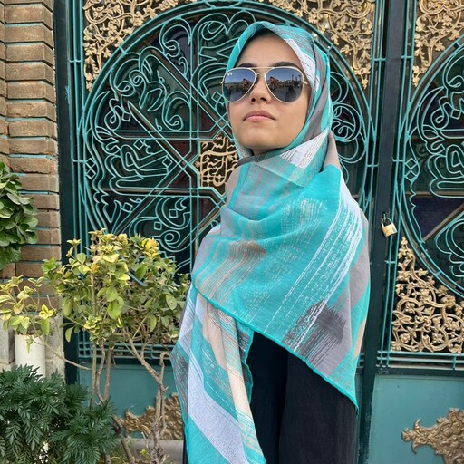روسری نخی اعلاء قواره 130 رنگ بندی کامل دور دست دوز
