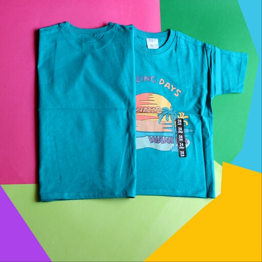 تی شرت کودک اسپرت (مناسب دخترها و پسرها)برند ZARA  کیفیت عالی وارداتی پشت کار چاپدار سایز 18 ماهگی تا 5 سالگی تک رنگ