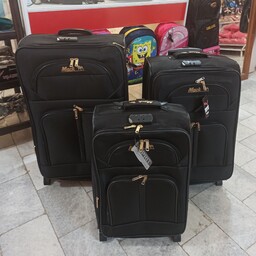 چمدان مسافرتی سایز 2 متوسط برند ماک چرخدار قفلدار کیفیت عالی رنگبندی مشکی 
