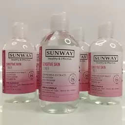 سان وی تونر محلول پاک کننده پوست حساس فاقد الکل SUNWAY SENSITIVES SKIN NTONER      NOONE ALCOHOL 