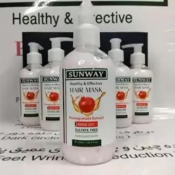 سان وی ماسک مو فاقد سولفات SUNWAY HAIR MASK  مو خشک و آسیب دیده  رنگ شده تقویت و نرم کننده مو SULFATE FREE