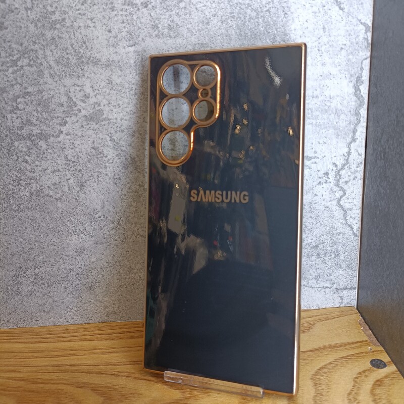 گاردقابگوشی s22 ultra مدل مای کیس دور طلایی Samsung s22 ultra my case