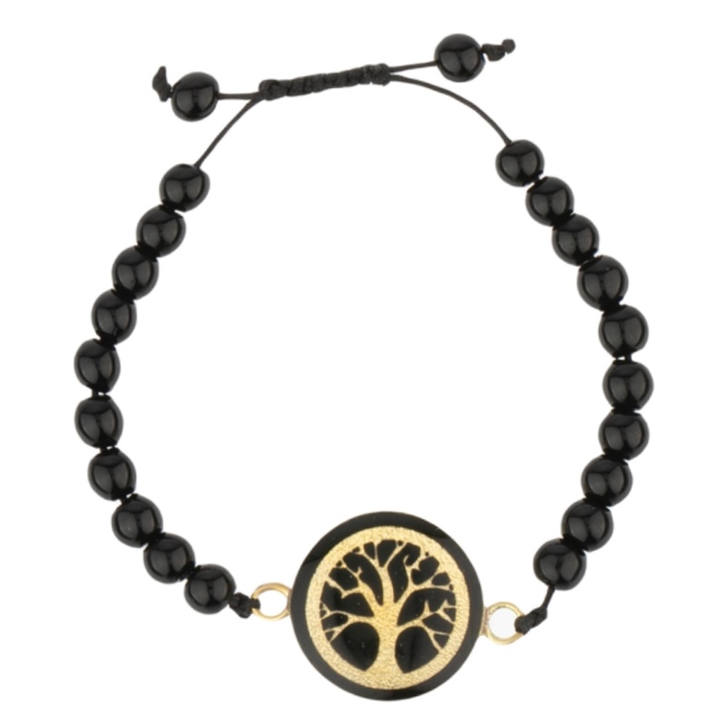 دستبند طرح درخت با سنگ اونیکس اصل