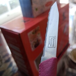 کارد دسینی ایتالیایی کارد اره ای درجه یک حک شده برجسته ایتالیایی دونه ای35جفتی70 چاقو دم دستی ایتالیا کارد دم دستی 