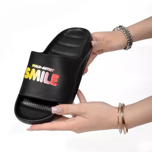 دمپایی زنانه پاپا مدل Smile کد 265011 رنگ مشکی سایز 37 تا 40