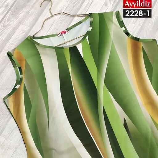 پیراهن 2228 کرپ بنگلادش سایز بزرگ تک رنگ آستین حلقه ای ارسال رایگان 