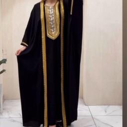 دوتیکه عربی مدل حجابی عبا مجلسی تا سایز 54