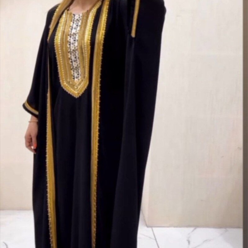 دوتیکه عربی مدل حجابی عبا مجلسی تا سایز 54