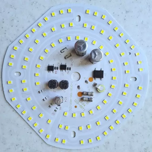 چیپ لامپ ال ای دی برق مستقیم 100 وات ماژول  دی او بی سفید مهتابی مناسب جهت تعمیر لامپ chip led dob 100w 220v ms