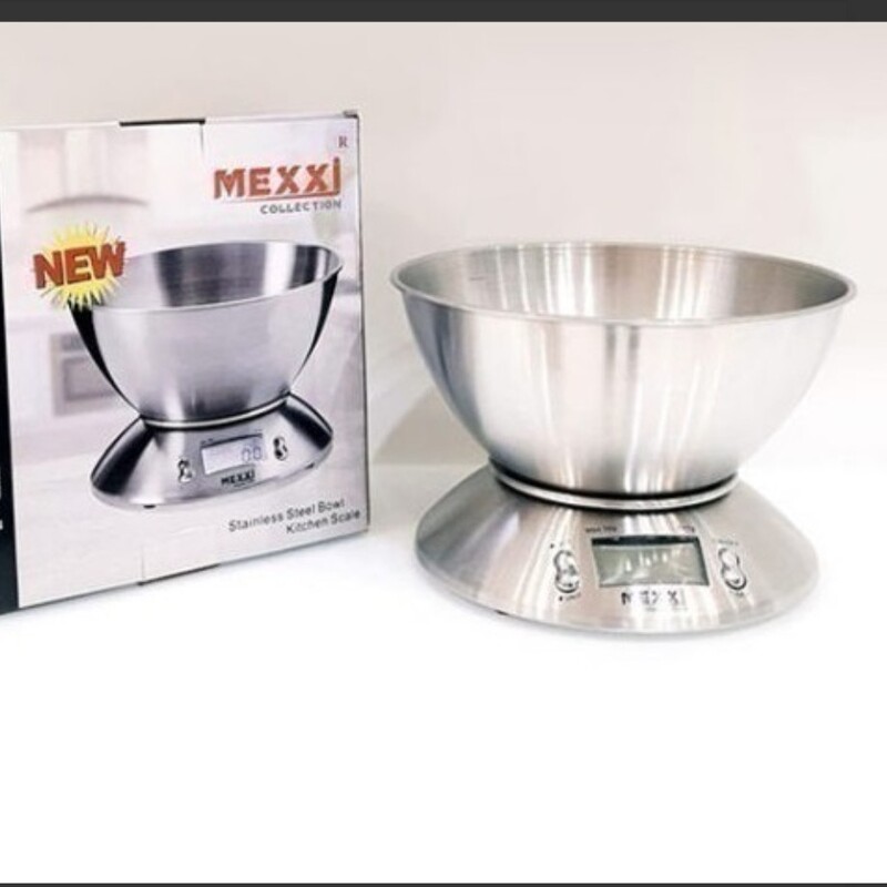 ترازو آشپزخانه مکسی maxxi مدل 999  کاسه استیل ضد زنگ