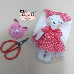 خرگوش نمدی،عروسک نمدی،عروسک دخترونه،زیبا و بامزه،یک هدیه ی قشنگ برای بچه ها