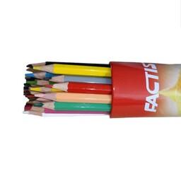 مداد رنگی 24رنگ لوله ای فکتیس 