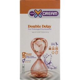 کاندوم ایکس دریم XDREAM مدل دابل دیلی DOUBLE DELAY بسته 12 عددی
