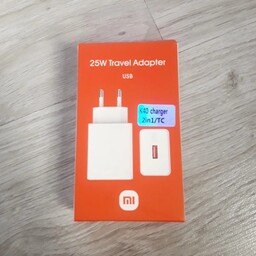 شارژر  فست شارژ  مدل travel adapter 25w به همراه کابل تبدیل USB-C(های کپی)

