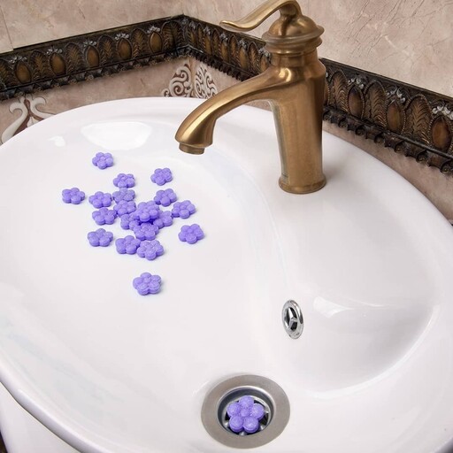 بوگیر دستشویی (نفتالین)  بسته بندی 100 گرمی طرح قلب مناسب برای بوی بد توالت دفع حشرات و موریانه فرش  سافینا