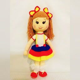عروسک دست بافت مدل دختر ناز نازی من کوچولو(300گرمی)