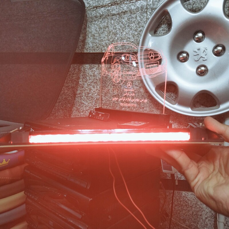 چراغ سوم ترمز،استپ پژو پارس ELX کرم رنگ جمع ساز شرکتی با پایه سربی