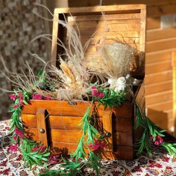 صندوق چوبی، جعبه چوبی درب ساده کیفیت عالی مناسب جهزیه عروس و کادویی و شب یلدایی عروس و داماد