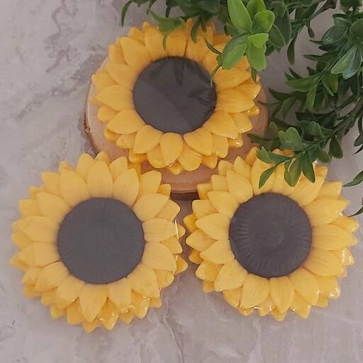 صابون تزیینی طرح گل آفتابگردان صابون دستساز دکوری  صابون مدل آفتابگردان