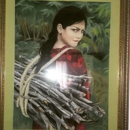 تابلوی نقاشی دختر روستا