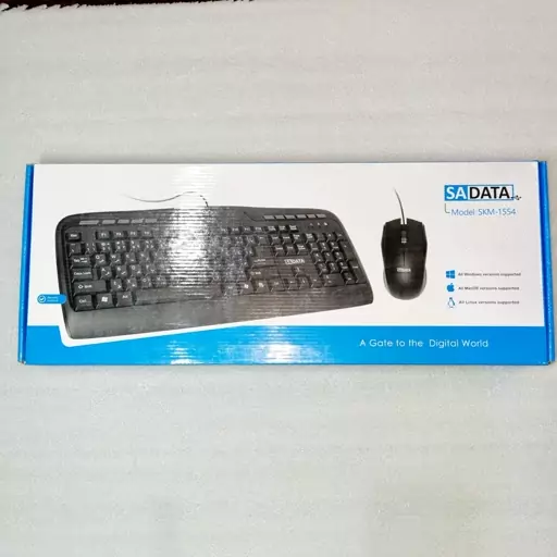  کیبورد و ماوس با سیم سادیتا مدل SKM-1554 ا SKM-1554 Keyboard and Mouse