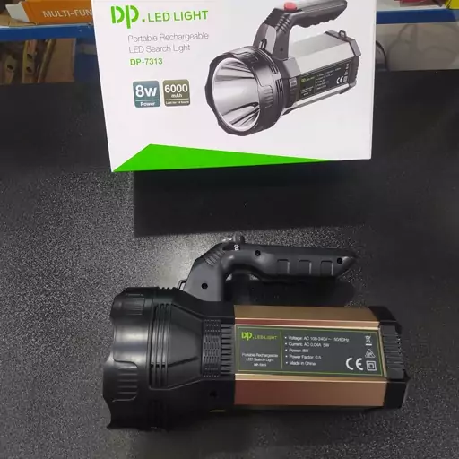 چراغ قوه نگهبانی بزرگ کد dp-7313 قابلیت نگهداری شارژ تا 14ساعت 6000mah  قابلیت شارژ با برق مستقیم 