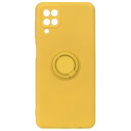  قاب-گارد موبایل TPU رنگی هولدردار محافظ لنزدار Samsung A12 - زرد کد1808