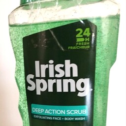 ژل شستشوی بدن اسکراب دار آیریش اسپرینگ حجم532میل Irish Spring DeepAction body wash 